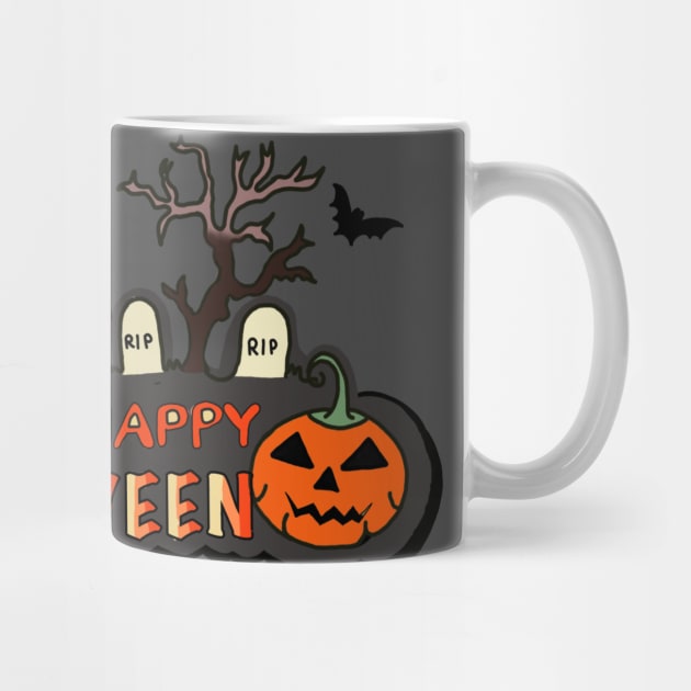 Halloween Pumpkin and Bat Scary Costume for Men Women by Jersey Shop